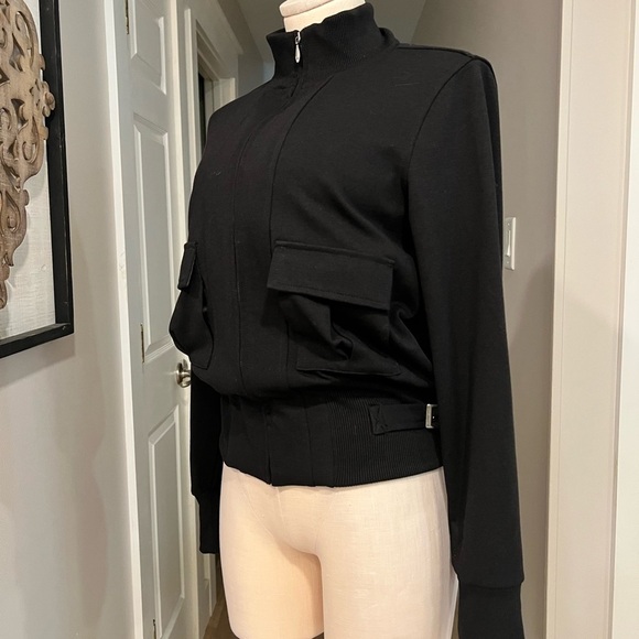 Apostrophe Black Utility Short Stile Zip Up Jacket - Picture 4 of 12